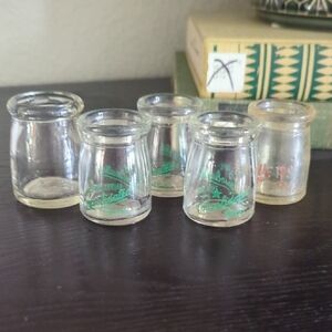 Vintage Glass Creamer Jars Set Of 5